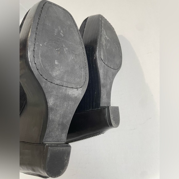 Kenneth Cole My Hope Black Suede/leather Wedge Tall Heeled Boots Size 8 - Picture 9 of 12